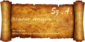 Szauter Antónia névjegykártya